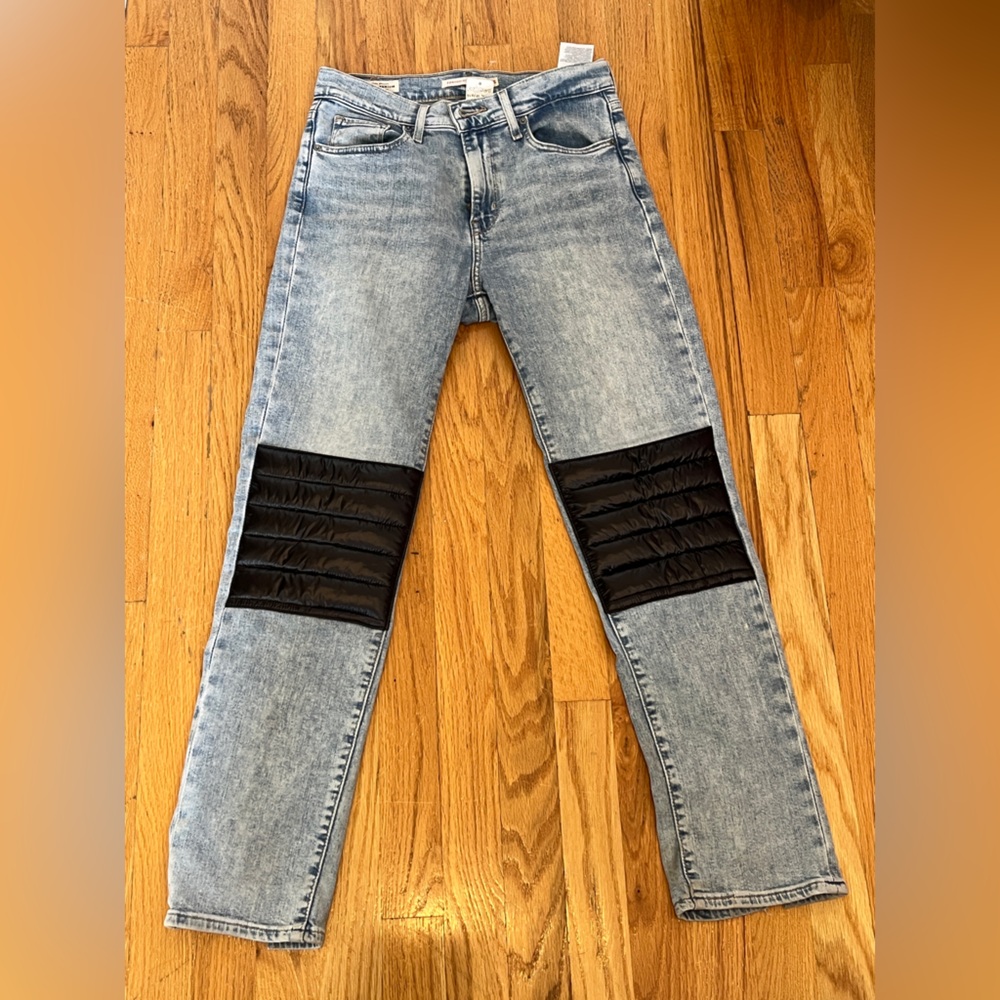 Levi's Premium 724 High Rise Straight Jeans in Light Blue